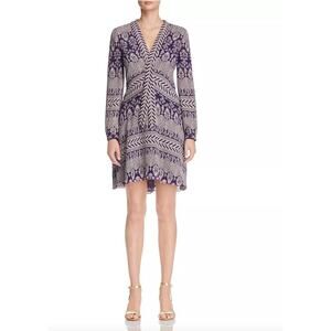 Tory Burch Bourdelle Graphic Floral Silk Tunic Dress Size 6